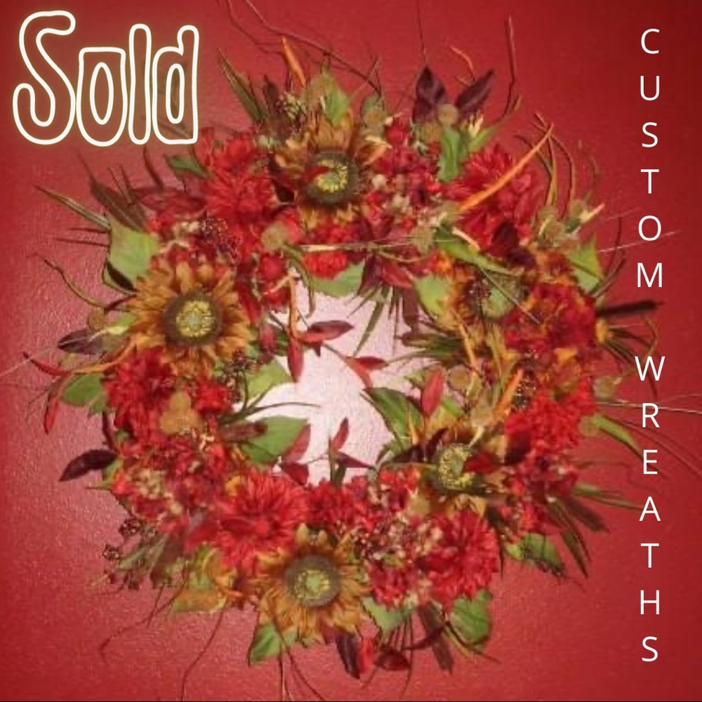 AUTUMN SPLENDOR FLORAL WREATH CUSTOM ORDER
